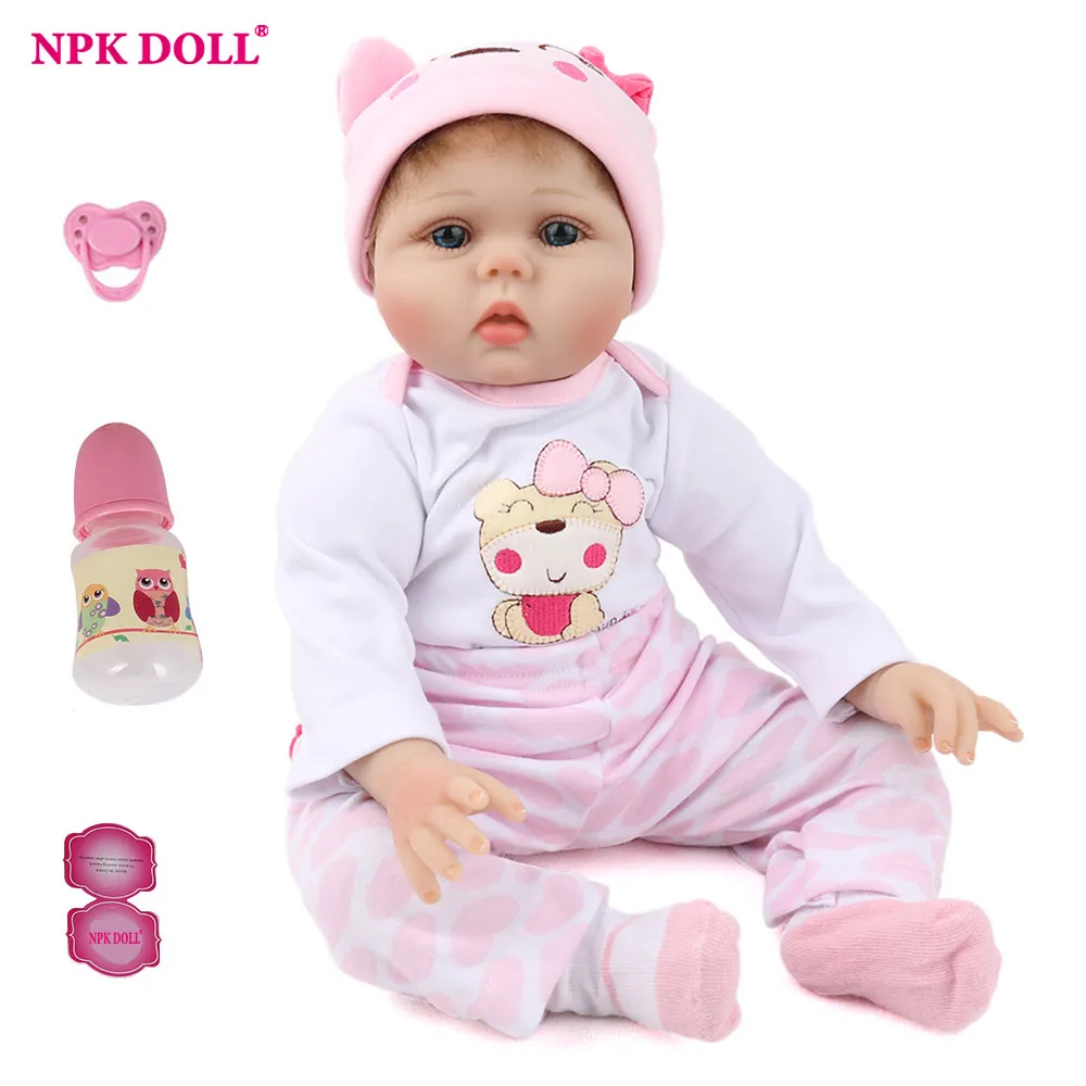 NPKDOLL 55 см Мягкие Силиконовые куклы реборн Reborn Baby 22 &quotигрушки Для Девочек