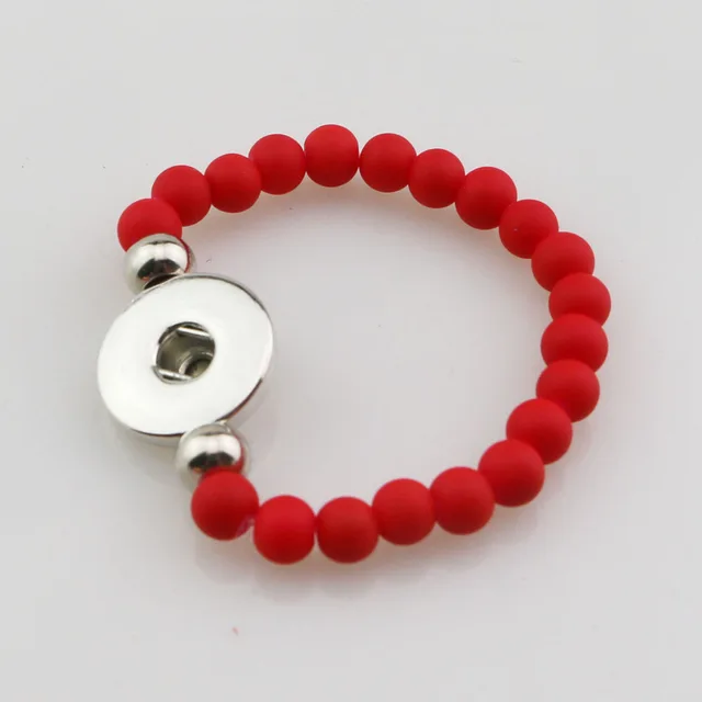 12 unids/lote mezcla de colores los niños de 15 cm diy snap pulsera lindo hecho a mano 6mm