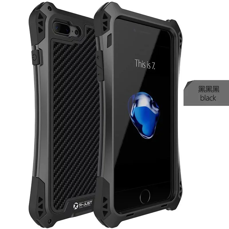 Heavy Duty Shockproof Protector Carbon Fiber Aluminum Metal Frame Case Cover Full Body for iPhone 5 5S SE 6 6S 7 Plus |
