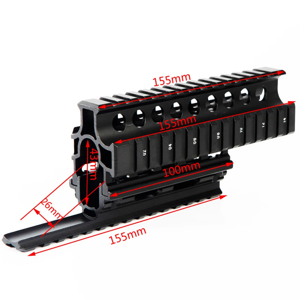 K47 74 AKS Универсальный Quad Said Rail mount Handguard Quad Side Rail w 12 шт. рельсы крышка страйкбол винтовка Охота Стрельба Caza