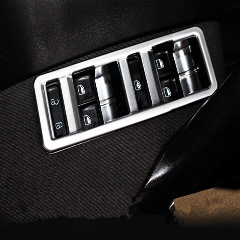 

car auto sedan cover styling for Skoda Rapid 2014 2015 ABS chrome regulator armrest door window lifter switch button knob trim