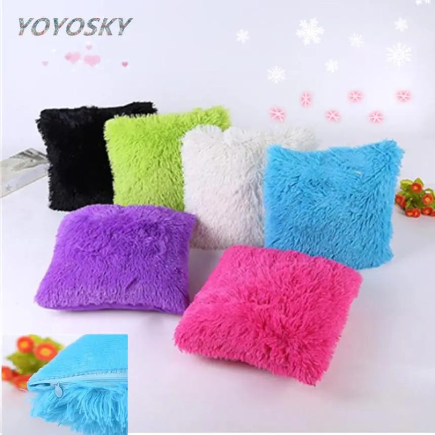 

Pillow Case 43*43 Plush Throw Pillows Pillowcases Decorative Pillows Solid Home Decorative Waist Dekoratif Yastklar #815