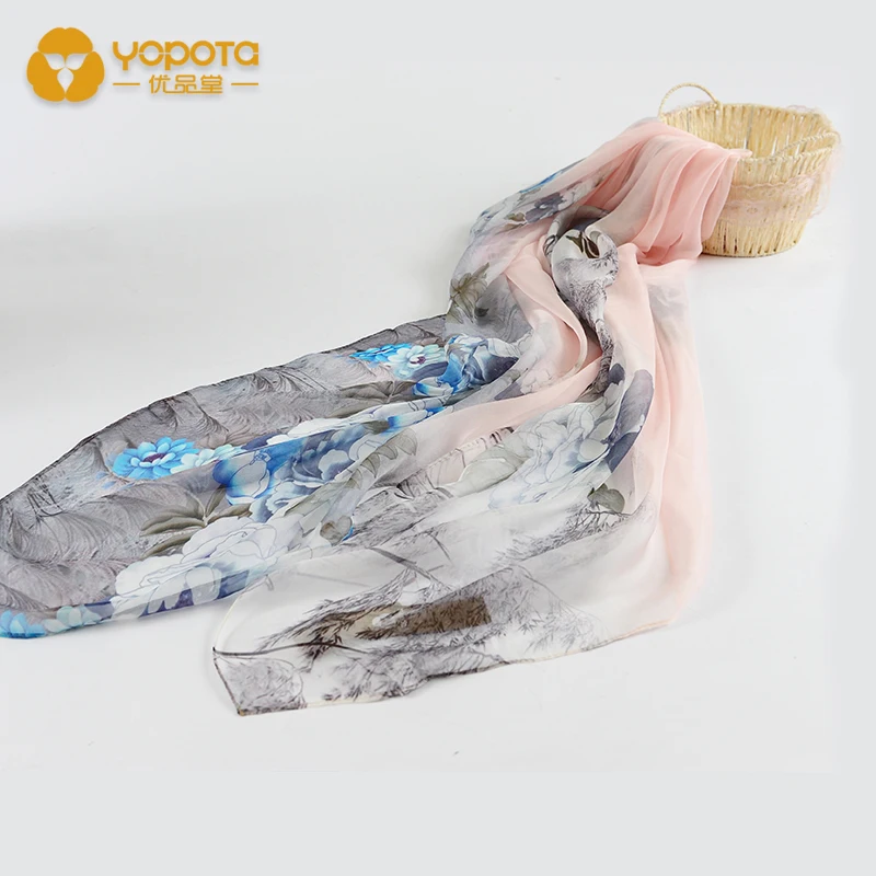 Yopota/брендовые новые шелковые роскошные шарфы, шифоновые Универсальные Длинные шарфы высокого класса, высокое качество, подарок