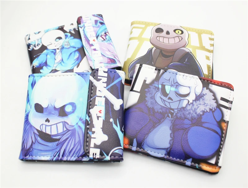 Undertale Papyrus Sans Wallets Leather Pu Folding Wallet Short Purse Gift New