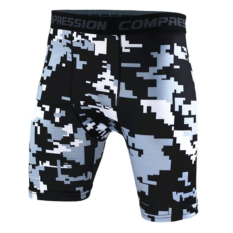 

Compression training shorts men's running weightlifting stretch pants camouflage MMA clothing