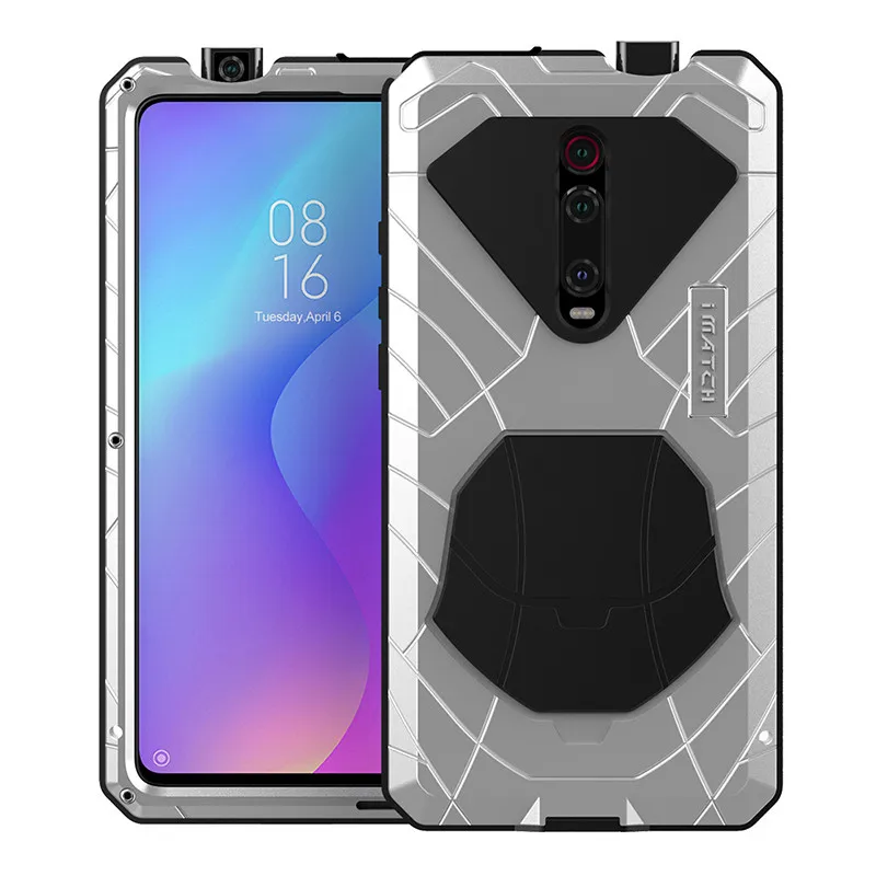 silver Для Xiaomi mi 9 T твердый корпус для телефона Алюминиевый металлический сверхпрочный защитный чехол для Xiao mi 9 Pro с закаленным стеклом подарок - Цвет: silver