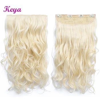

Natural Halo Hair Extensions 24 inch Clip in Hair Extensions 4 Clips in One Piece Synthetic Heat Resistant Fiber 190g