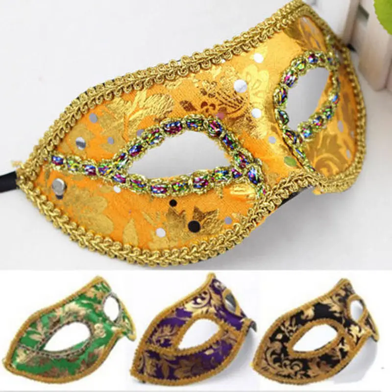 Womens Party Mens Prom Masquerade Velvet Venetian Style Mask