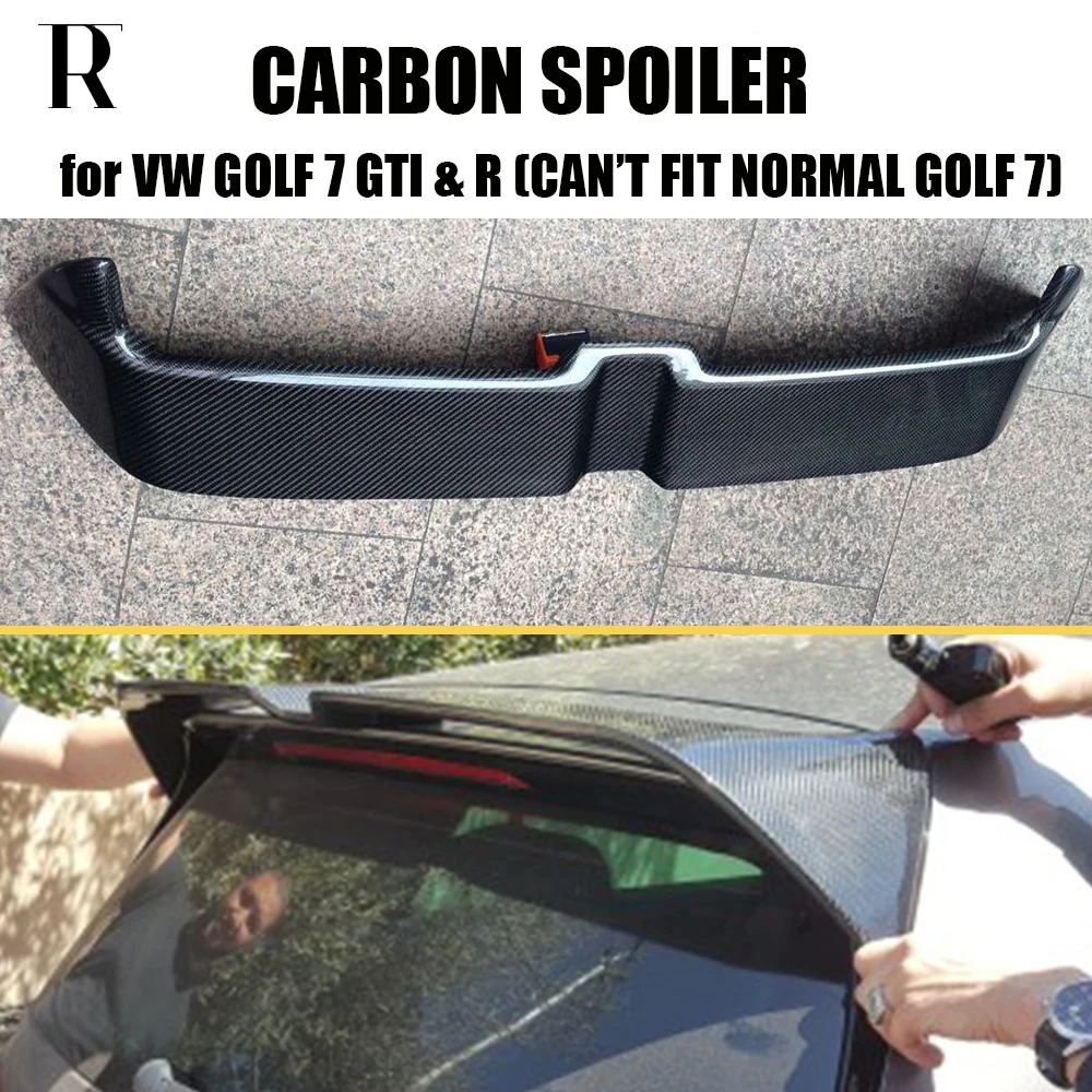 MK7 GTI O Style Carbon Fiber Rear Roof Trunk Wing Spoiler for Volkswagen Golf 7 VII MK 7 GTI & R 2014 2015 2016 2017 MK7 GTI O Style Carbon Fiber Rear Roof Trunk Wing Spoiler for Volkswagen Golf 7 VII MK 7 GTI & R 2014 2015 2016 2017
