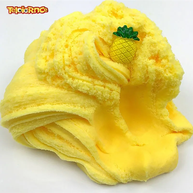 

60ml Slime Toys Popular Pineapple Modeling Clay Fluffy Slime Learning Education Toy For Children Release Stress Polymer Clay