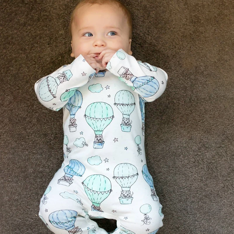 

TinyPeople Baby Rompers Overall balloon Print Tiny Cottons Newborn Boys Girls Clothes Infant Baby Clothing Long Sleeve Jumpsuit