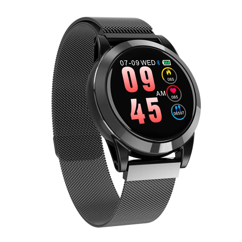

Smart Watch R15 Men Android IOS Smartband Heart Rate Fitness Bracelet Sleep Monitor Fitness Tracker Color Screen Round Wristband