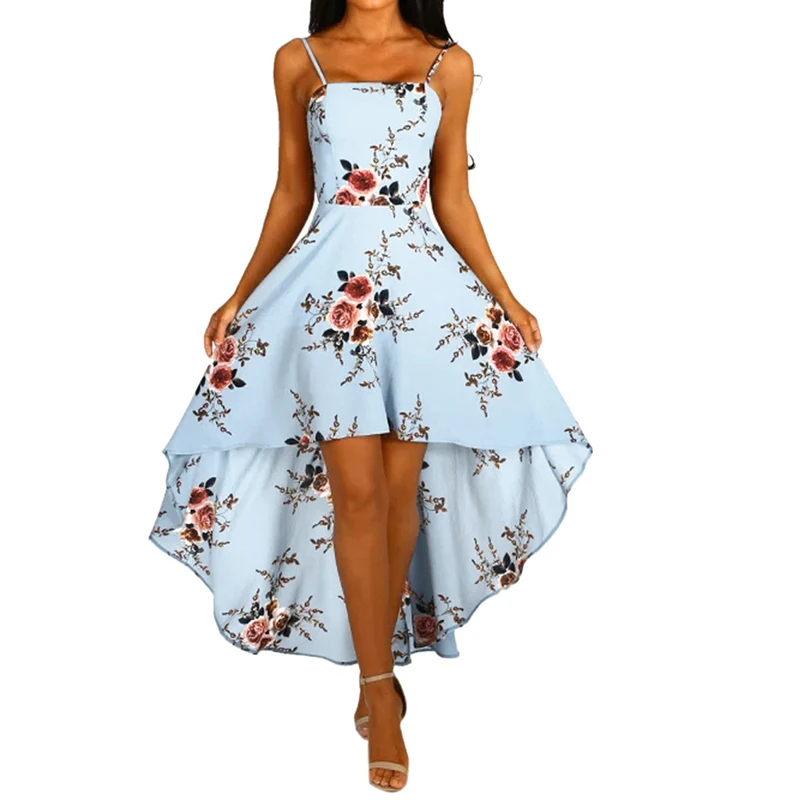 Women Dress Party Strappy Floral print Fashion Holiday Sleeveless Stylish Evening | Женская одежда