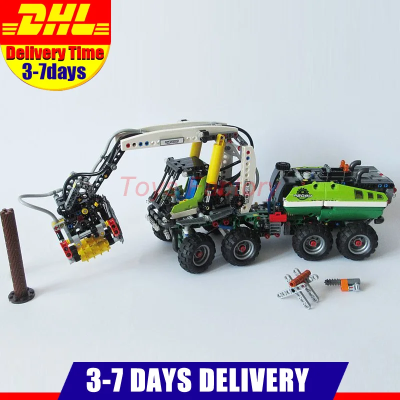 

1123 PCS Clone 42080 Lepin 20083 Technic Harvester Forest Machine Power Functions Motor Model Toys Building Blocks Bricks Toy