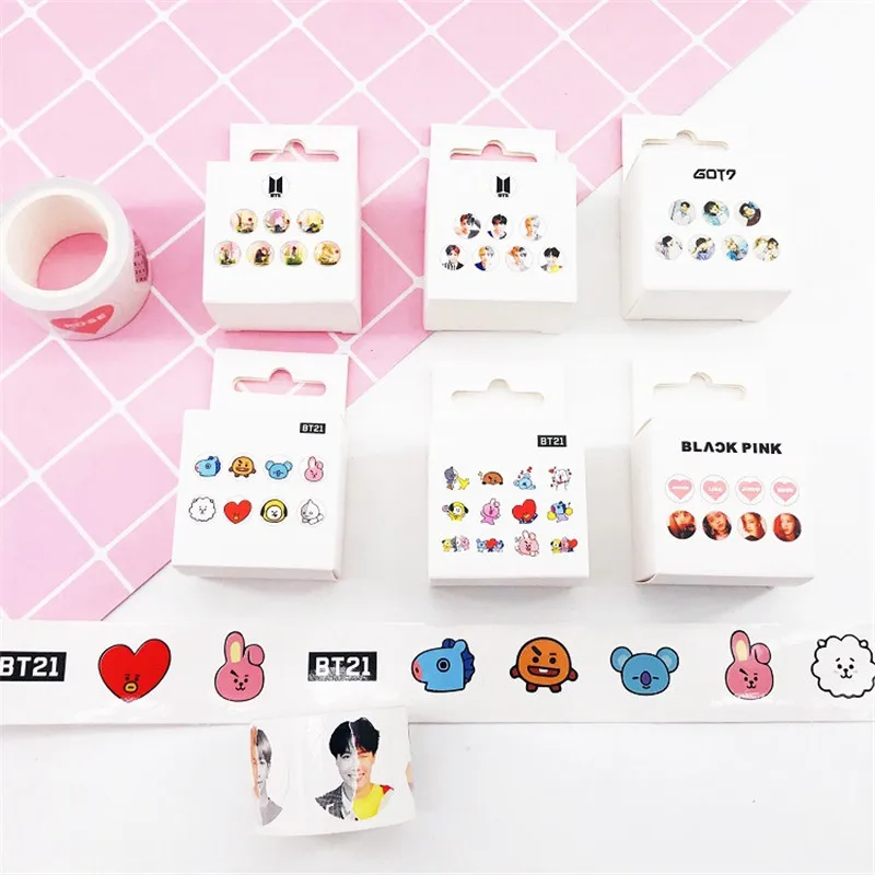 

Kpop Blackpink GOT7 LOVE YOURSELF JIMIN Decorative Stickers for Laptop Mobile Phone Scrapbook Notebook Jennie Jisoo DIY WT02