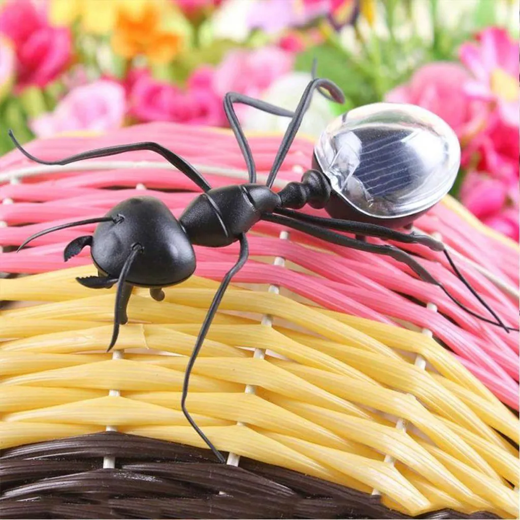 Черный милый новинка Муравьиное насекомое на солнечных батареях Игрушка волшебный Детский развивающий игрушечный муравей аккуратный пазл Детские игрушки# SA