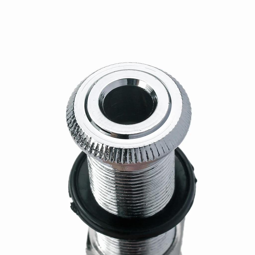 Tooyful Durable Copper 6.35mm Mono Guitar Cylinder Endpin Jack Socket DIY 45mm/1.77inch Musical Instrument Accessory