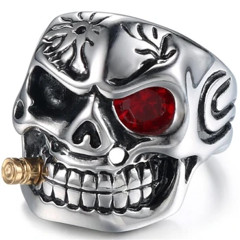 Gold Smoking Pipe Biker Rings 1