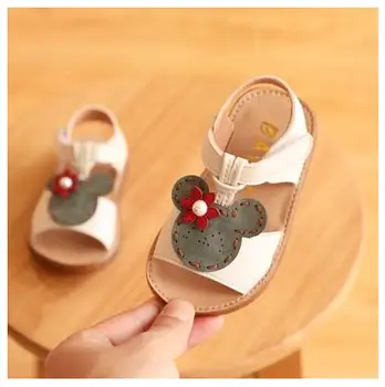 

Free shipping Baby shoes 2019 summer Baby First walk Children's Baby leather shoes bottom 0-1-2 old Children's Princess shoe 43