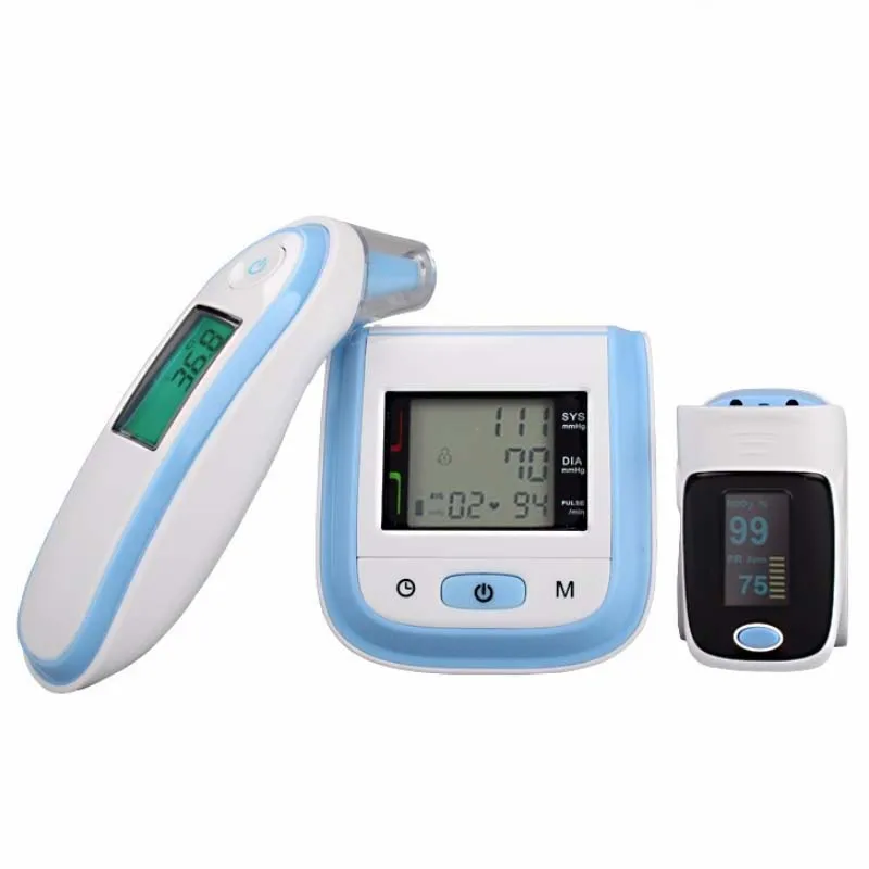 

Pulse Oximeter Blood Oxygen Monitor Wrist Blood Pressure Monitor PR Sphygmomanometer Spo2 Infrared Thermometer De Dedo