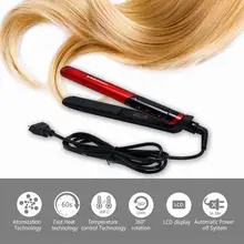 Выпрямитель для волос ЖК-дисплей Дисплей 2-в-1 Керамика щипцы для завивки волос Профессиональный Выпрямитель для волос, утюжок для выпрямления волос утюжок для волос Hairstyle44