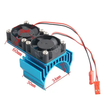 

RC Parts 540 550 Electric Motor Heat Proof Cover Heatsink Heat Sink Double Cooling Fan 7019 30mm*30mm 5V For 1/8 1/10 Scale JST