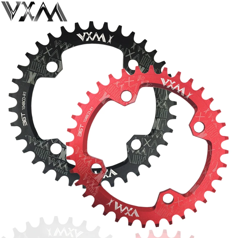

VXM 104BCD Round Chainring 32T/34T/36T/38T Chainwheel Bicycle Narrow Wide Cycling Ultralight Circle Crankset Plate Bicycle Parts