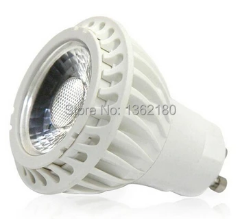 

2015HotSale GU10 7W Led COB Bulbs Light All White Shell 550 Lumens Warm/Cool White E27 E26 E14 MR16 Led Spotlights 110-240V 12V
