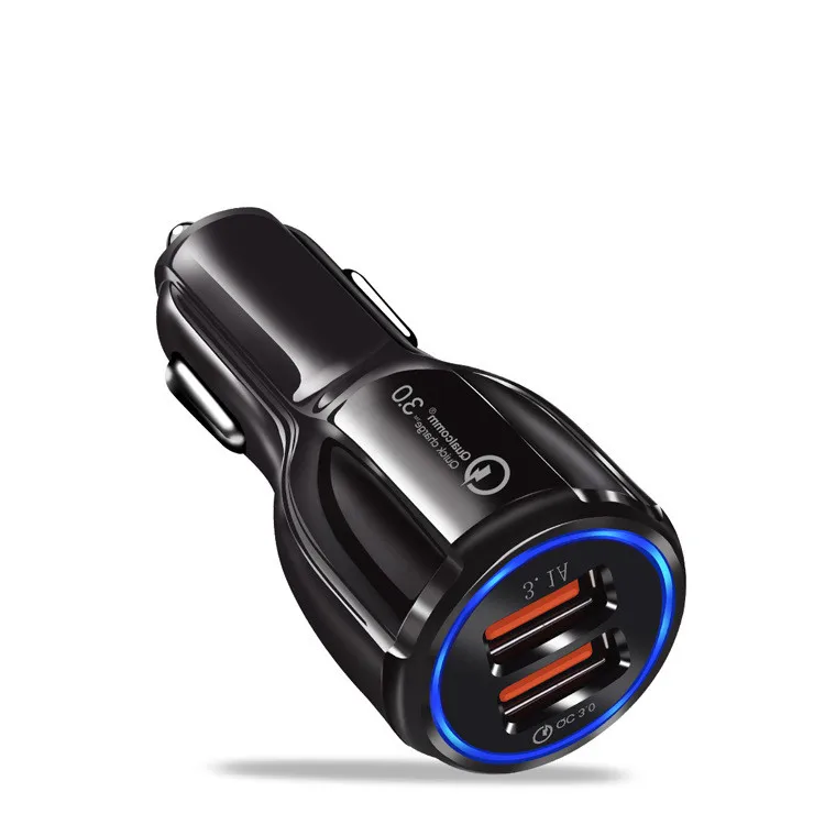 

Mobile phone charger 3.1A car phone charger 2USB smart fast charging plug one for two multi-function mobile phone car charger