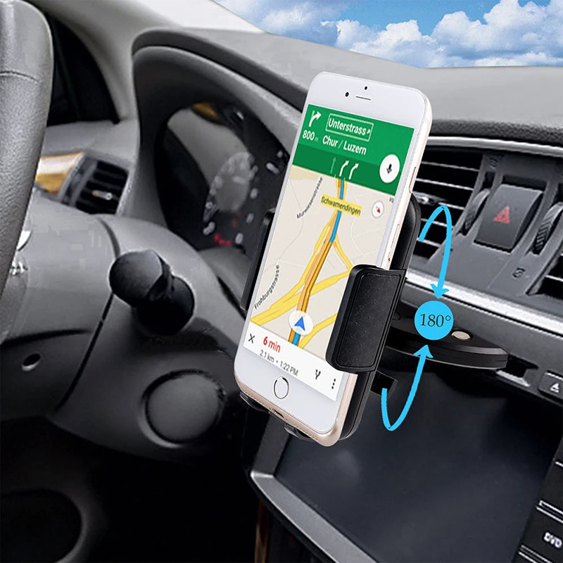 Автомобильный держатель для смартфона с CD слотом мобильного телефона GPS Iphone Samsung
