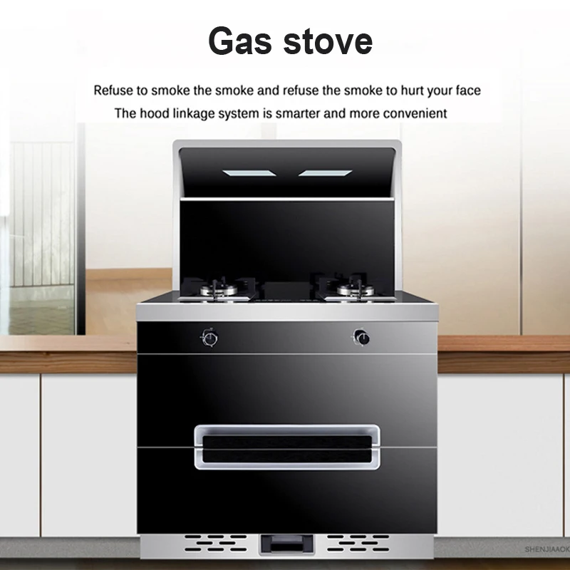 Варочная поверхность из нержавеющей стали, газовая плита + дымовая лампа, многофункциональная автоматическая очистка, Встроенная кухонная ... Варочная поверхность из нержавеющей стали, газовая плита + дымовая лампа, многофункциональная автоматическая очистка, Встроенная кухонная ...