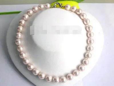 

Free Shipping >>> looky !!! round pink pearls seashell pearl necklace 17