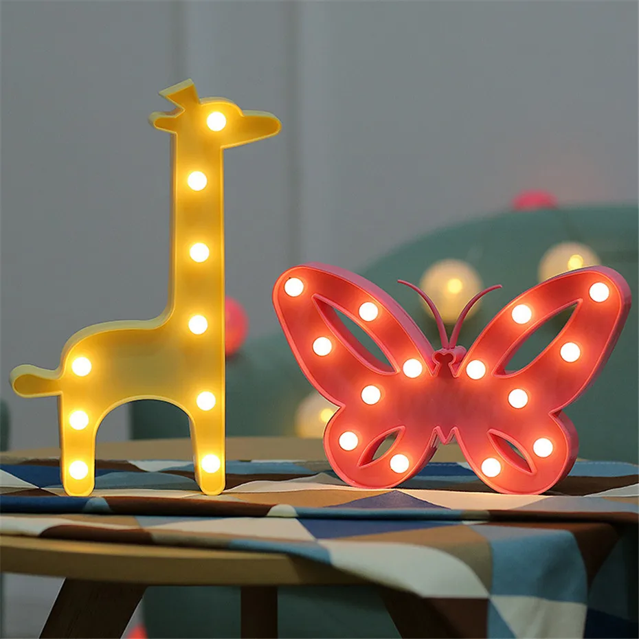 

Animal LED Night Light Plastic Toy Kids Gift Battery Operated LED Lamp For Children Bedroom Party Home Wall Decoration Wholesale