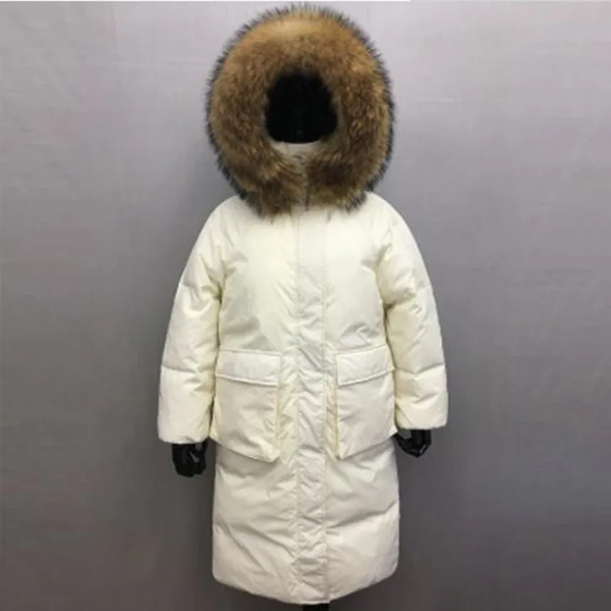 doudoune Capuche Fourrure yellow Doudoune Hiver Épais Coton 2 À black 1 black 3 Down De Lâche Black Grande 2018 yellow Col Pull Parka Taille 1 white 2 DHE29I