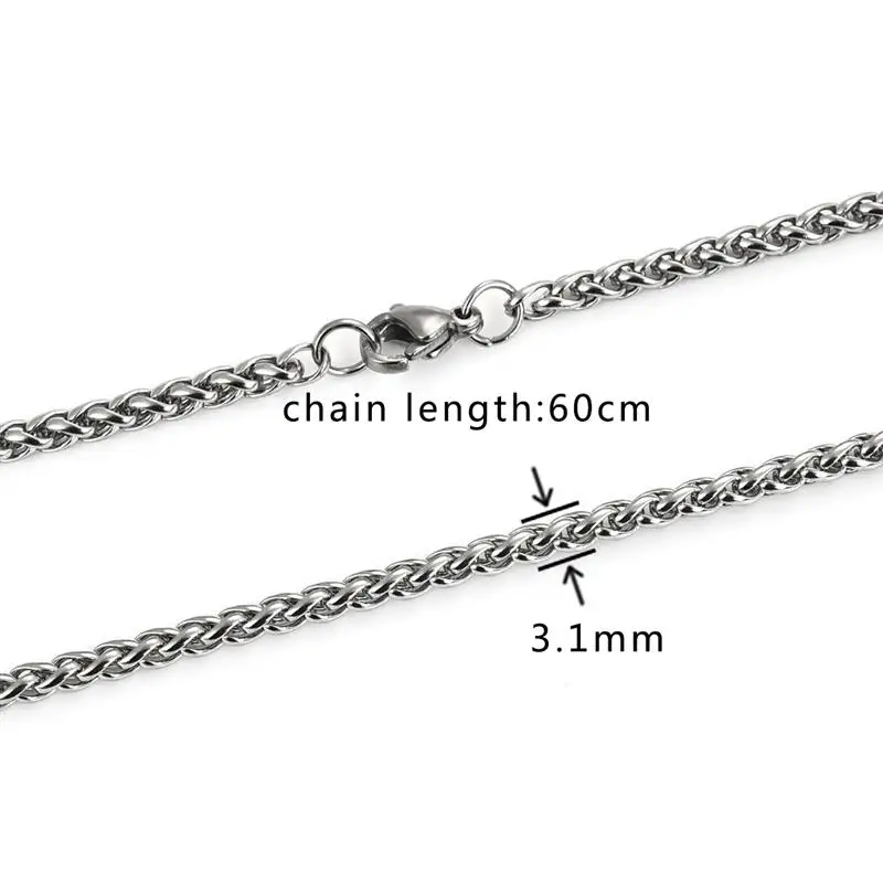Jiayiqi Классическая Базовая цепочка для мужчин, нержавеющая сталь, застежка-лобстер, регулируемое женское ожерелье, цепочка, модное ювелирное изделие, 60 см - Окраска металла: Style3