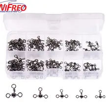 100 шт 3 способа рыболовный прокатный латунный бочонок тройной Вертлюги зажим подшипника твердое кольцо рыболовные снасти аксессуары