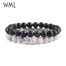 Natural Stone Round Beads mantra prayer Buddha lucky women Bracelet Yoga Meditation men bracelets & bangles For women Jewelry natural rhodochrosite stone beaded buddha om mantra lotus bracelet men jewelry wing charm bracelets yoga for women