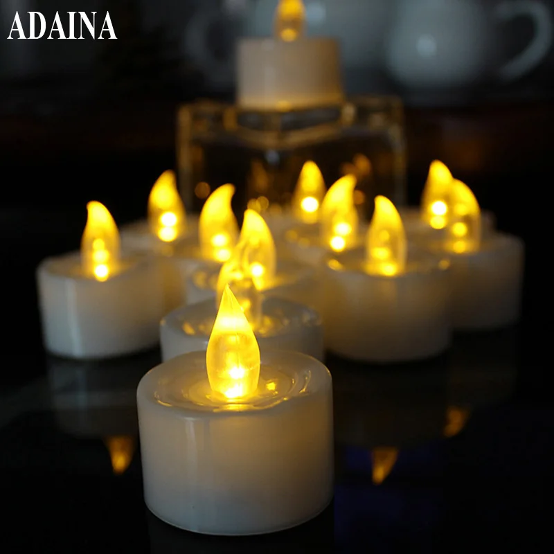 12 pcs LED Rechargeable Flameless Tea Light Candle set electric votives