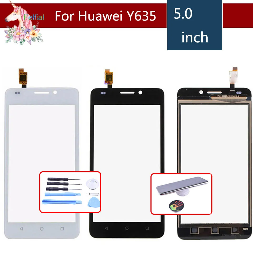 5," для huawei Ascend Y635 Y635-L21 сенсорный ЖК-экран дигитайзер сенсор внешнее стекло замена панели объектива