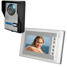 Inicio 7 pulgadas TFT LCD Monitor de Puerta de Intercomunicación Peehole Visión Nocturna 700TVL Cámara Video de La Puerta de Campana Del Teléfono de Construcción de Viviendas