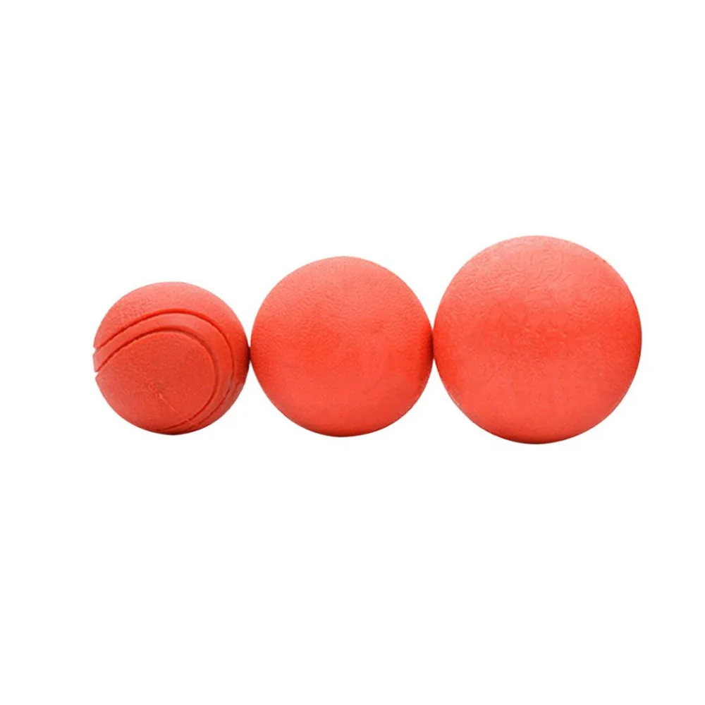 3 Sizes Dog Toy Rubber Bite Resistant Balls Safe Non Toxic Training