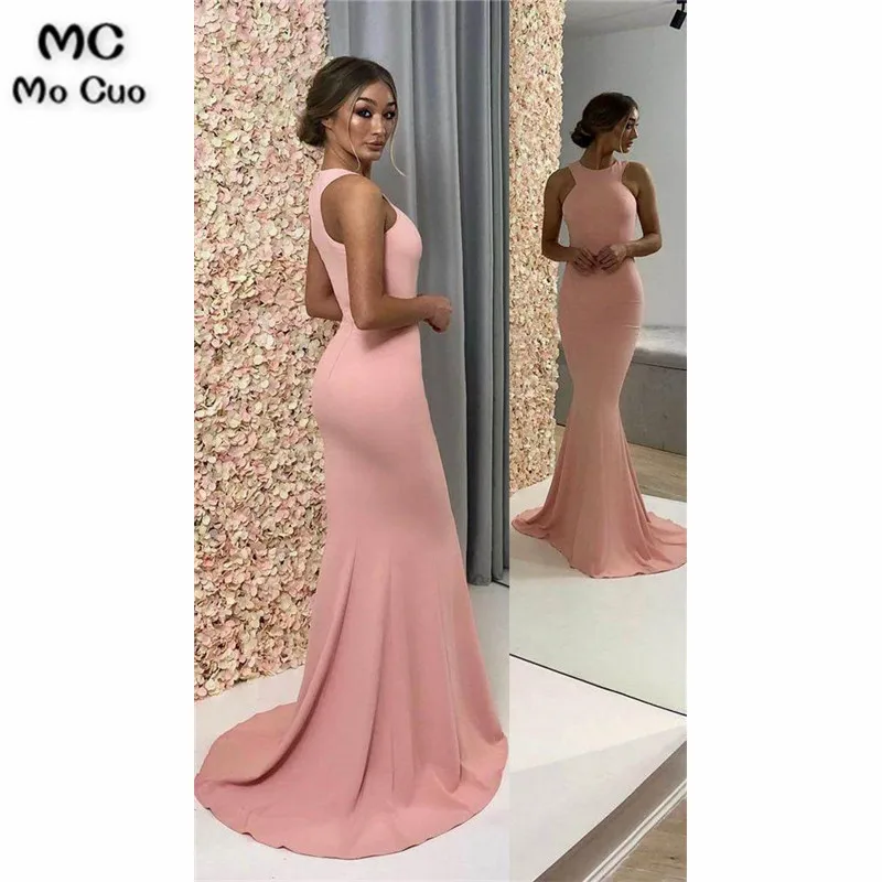 Gorgeous Crew Pink Mermaid Long Evening Dress33
