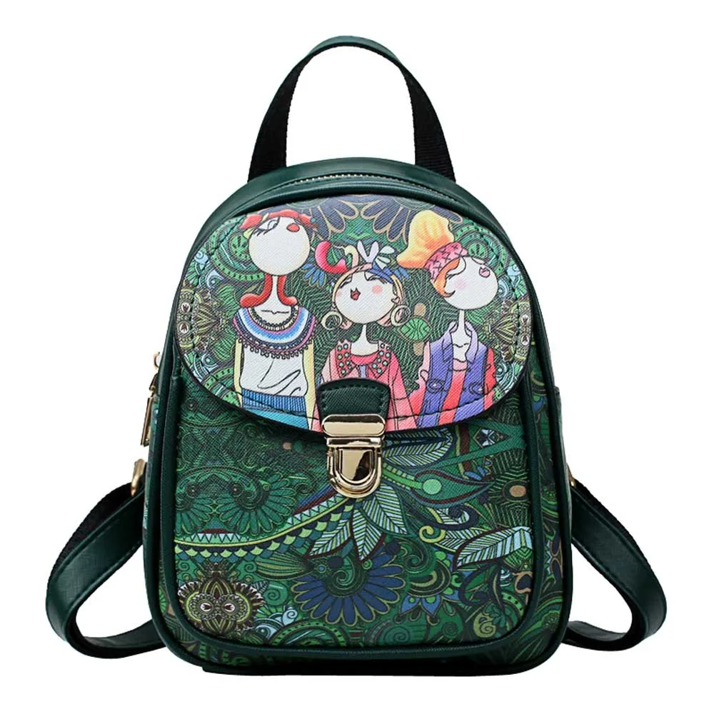 

Student Travel Bag Women's Backpack Forest Casual Backpack Headset Bag banquet shoulder pack for girls 2018
