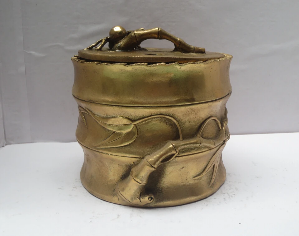 

Metal Crafts Chinese home decoration brass carving incense burner,Spider bamboos incense burner
