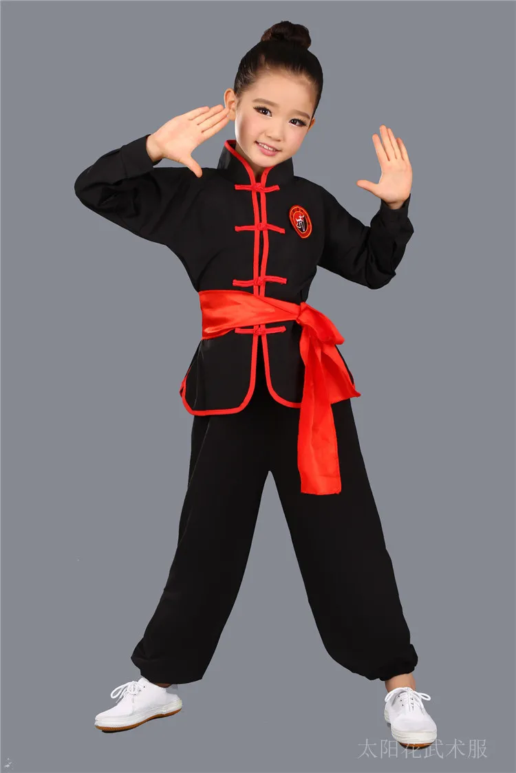 Детская одежда для боевых искусств; одежда для боевых искусств для мальчиков и девочек; одежда с длинными рукавами для выступлений; одежда для детей