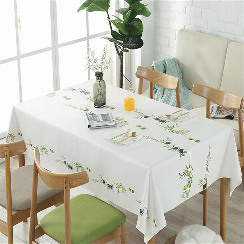 

Free Shipping Cheap PVC tablecloth tea Cup Mat Table Cover Tabl e Runner water oil proof dining table blue berry