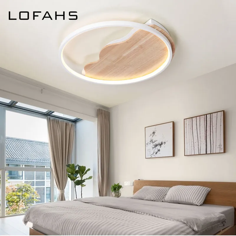 

LOFAHS Modern LED ceiling Chandeliers bedroom lighting wood art ceiling lamp living room fixture study office dining room LY-207