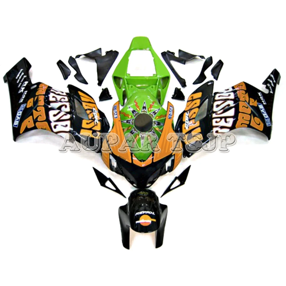 Подходит для Honda 04 05 CBR1000RR 2004 2005 CBR 1000RR ABS Пластиковый обтекатель КУЗОВ Repsol зеленые