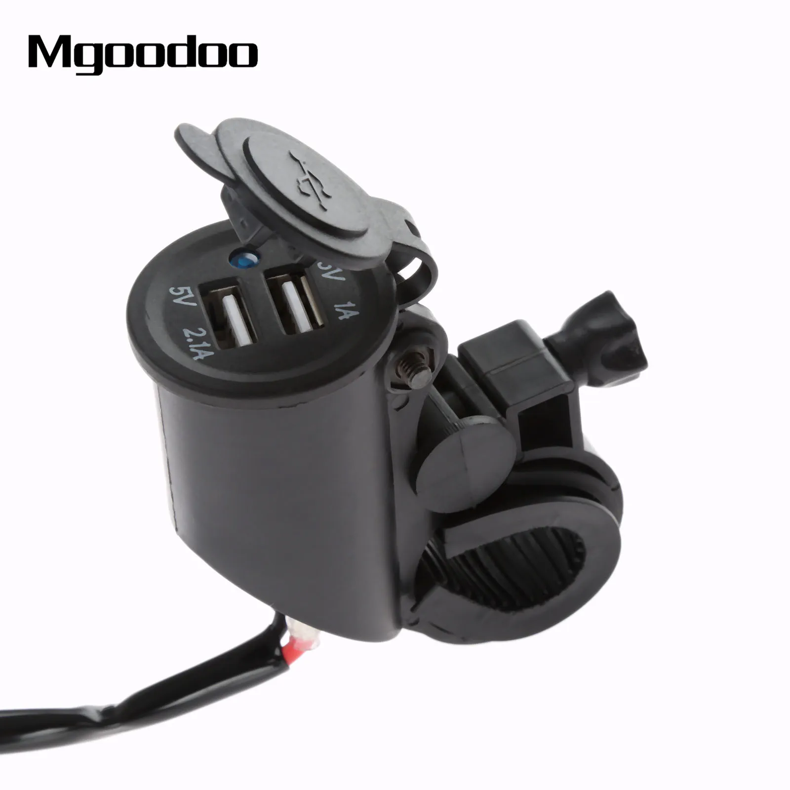Мотоцикл Dual USB розетка Зарядное устройство Питание адаптер 12 24V 2.1A Прикуриватель