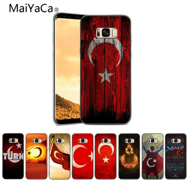 MaiYaCa Турецкий флаг ТПУ мягкий силиконовый черный чехол для телефона Samsung Galaxy S6 S7 S8